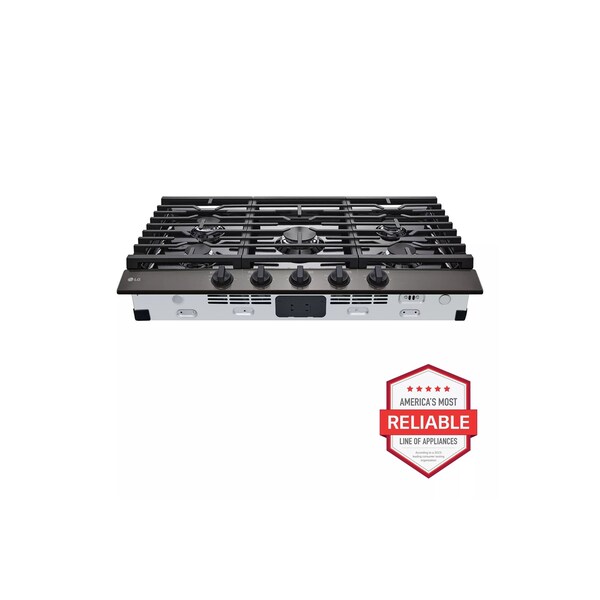 Lg 36-in. Gas Cooktop with UltraHeat 20K BTU Burner, Cast-Iron Grates, and Auto Reignition CBGJ3623D - main